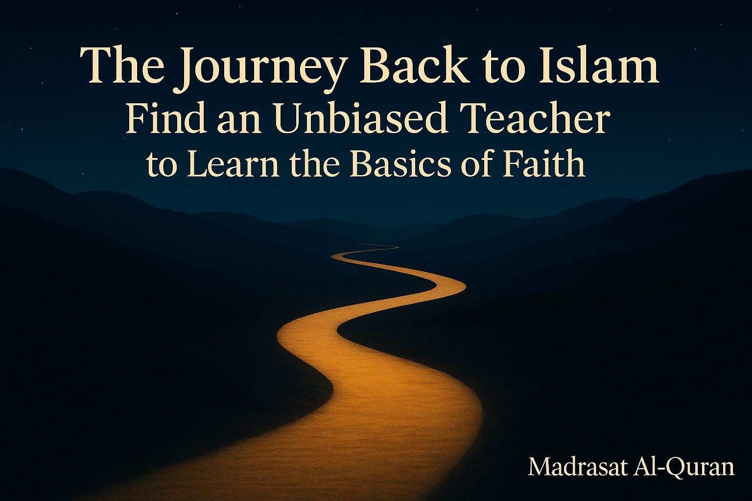 The Journey Back to Islam: Find an Unbiased Teacher to Learn the Basics of Faith