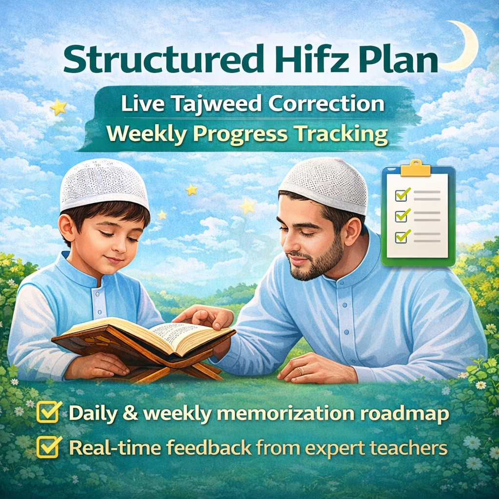 Structured Hifz Plan with Live Tajweed Correction